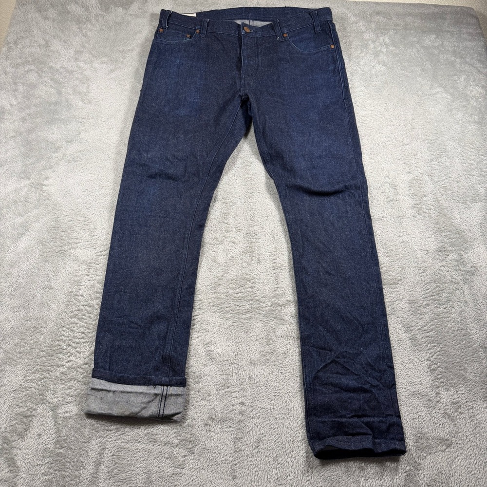 Han Kjobenhavn Japanese Selvedge Jeans Mens 33 Blue Regular Dark Wash Straight